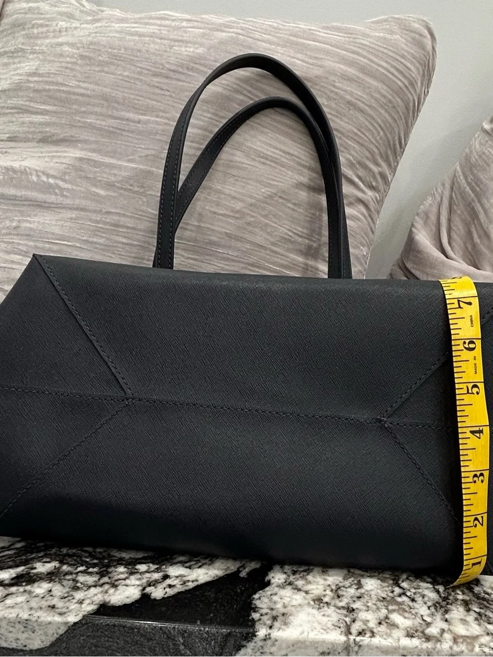 Michael Kors  Navy Saffiano Tote with Detachable Pouch
